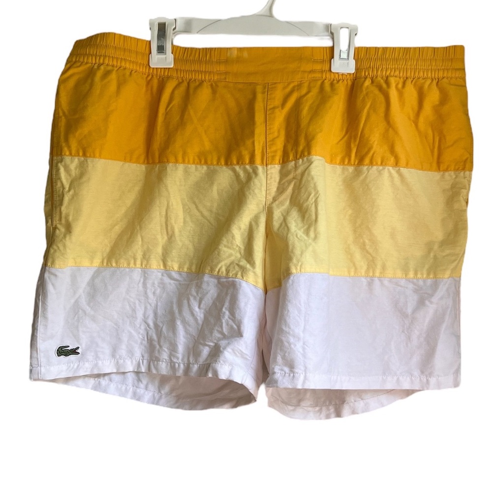 Lacoste yellow gradient swim shorts trunks xl